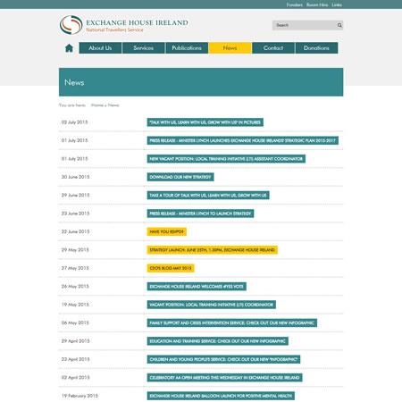 Exchange House Website - News
